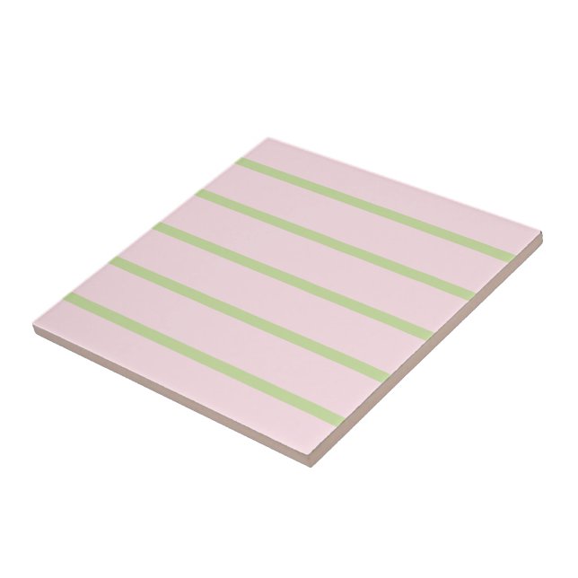 Carreau Coquette Préparation Chic Pastel Vert Et Rose Rayu (Côté)