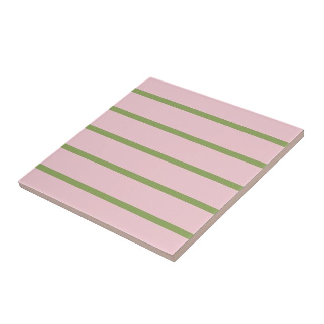 Carreau Coquette Préparation Chic Pastel Vert Et Rose Rayu (Côté)