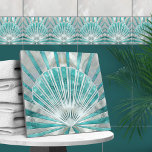 Carreau Coquillages Art déco - Aquamarine et Pearl<br><div class="desc">Coquillages Art déco - Aquamarine et Pearl</div>