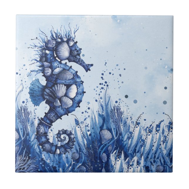 Carreau Coquillages Hippocampe (Devant)