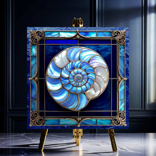 Carreau Coquille de Nautilus dans un look de verre coloré