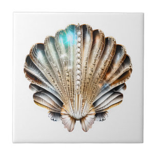 Carreau Coquille élégante perle iridescente scintillante