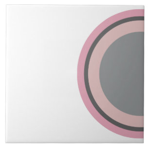 Carreau Coquille Motif rose et gris