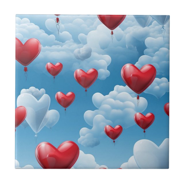 Carreau Corazones en cielo (Devant)