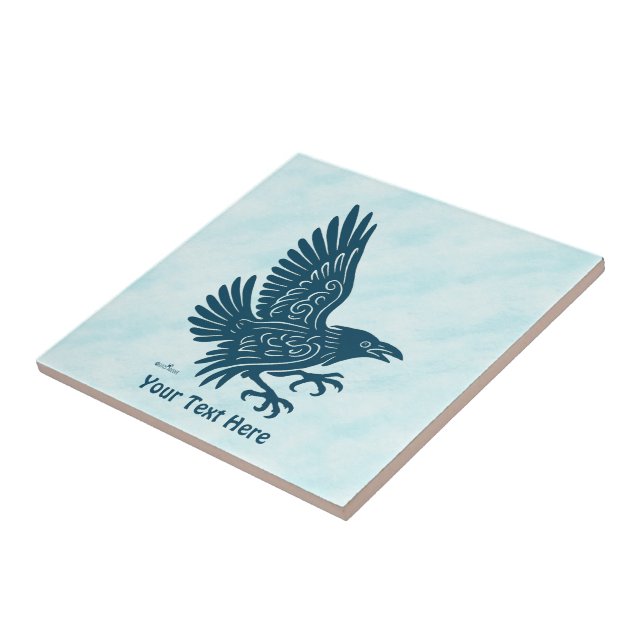 Carreau Corbeau bleu dansant (Côté)