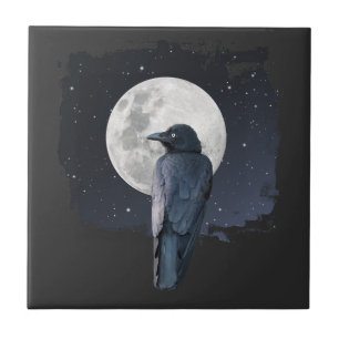 Carreau Corbeau de la forêt Lune froide