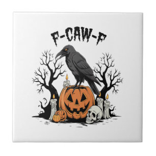 Carreau Corbeau drôle, F-Caw-F, Corbeau crâne, Corbeau got
