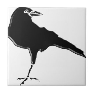 Carreau Corbeau noir rustique gothique oiseau
