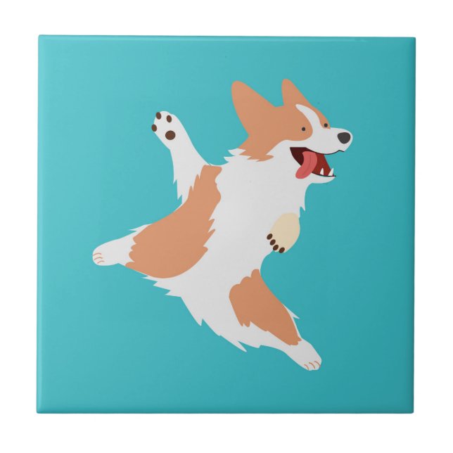 Carreau Corgi joueur (Devant)