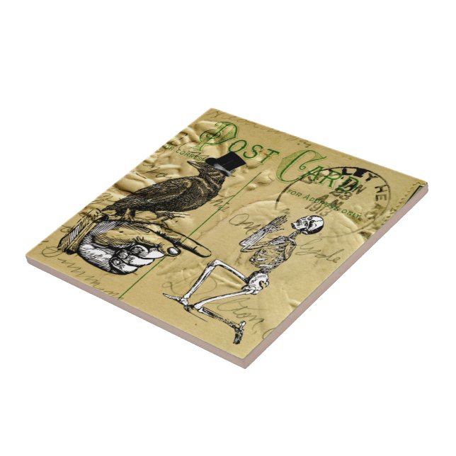 Carreau Corneille et squelette (Côté)