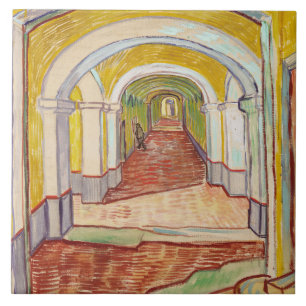 Carreau Corridor dans l'asile (par Vincent van Gogh)