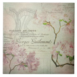 Carreau Corset minable de fleurs de manuscrit français