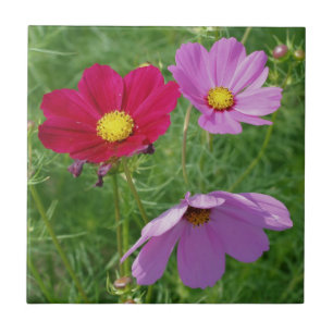 Carreau Cosmos Flower Trio Nature