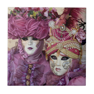 Carreau Costume de carnaval pourpre, Venise