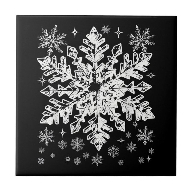 Carreau Costume de flocon de neige Hiver Noël Matching Men (Devant)