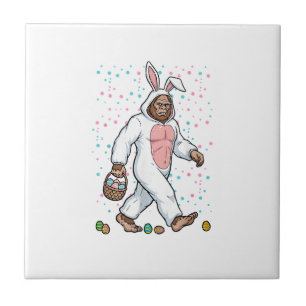 Carreau Costume de lapin de Pâques Bigfoot drôle Sasquatch