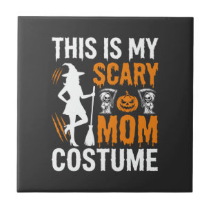 Carreau Costume de sorcière d'Halloween maman effrayant dr