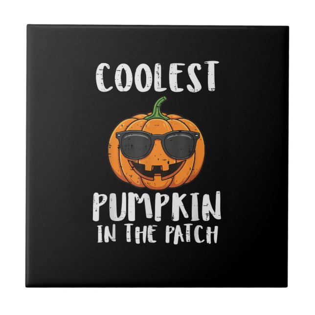 Carreau Costume Patch Citrouille Le Plus Cool Halloween Ho (Devant)
