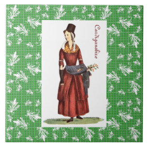 Carreau Costume traditionnel de Gallois - Cardiganshire