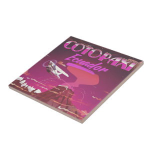 Carreau Cotopaxi, Equateur AIR MAIL affiche voyage