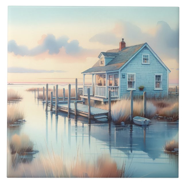 Carreau Cottage côtier à Sunrise Marsh (Devant)