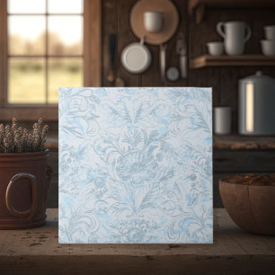 Carreau Cottage Français Dusty Blue Floral