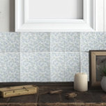 Carreau Cottage Français Sage Vert Bleu Floral<br><div class="desc">Avec un romantique sauge vert et bleu,  oubliez-moi pas de design floral ces carreaux rappellent les cottages français et la riviera,  parfait pour créer des espaces confortables.</div>