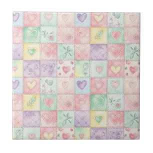 Carreau Cottage Vintage Floral Patchwork Gingham Pastel