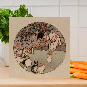 Carreau Cottagecore de 4,25 pouces d'élégance Vintage lapi