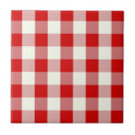 Carreau Cottagecore rouge et ivoire En vichy Vérifier le p<br><div class="desc">Tendance de pique-nique printanière moderne, avec en vichy motif tartan plaid aux couleurs rouge et ivoire.</div>