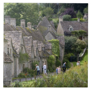 Carreau cottages en pierre de Cotswold dans le village de