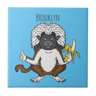 Carreau Cotton Top Tamarin montoon est une illustration