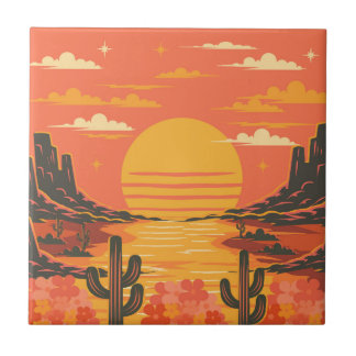 Carreau Coucher de soleil