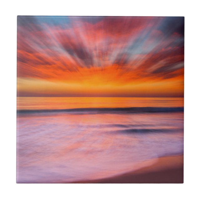 Carreau Coucher de soleil abstrait de Tamarack Beach (Devant)