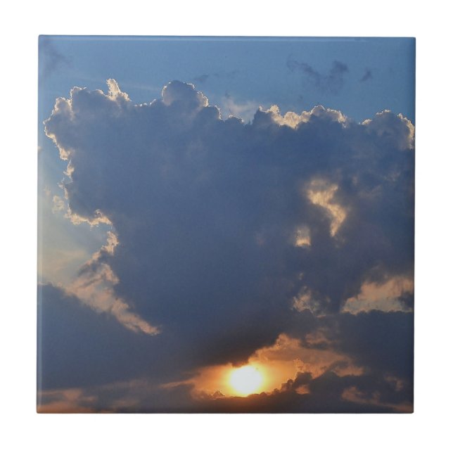 Carreau Coucher de soleil avec formation Teacup Cloud par  (Devant)