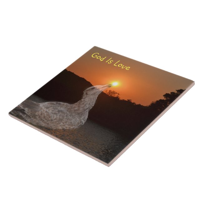 Carreau Coucher de soleil Dieu est amour (Côté)