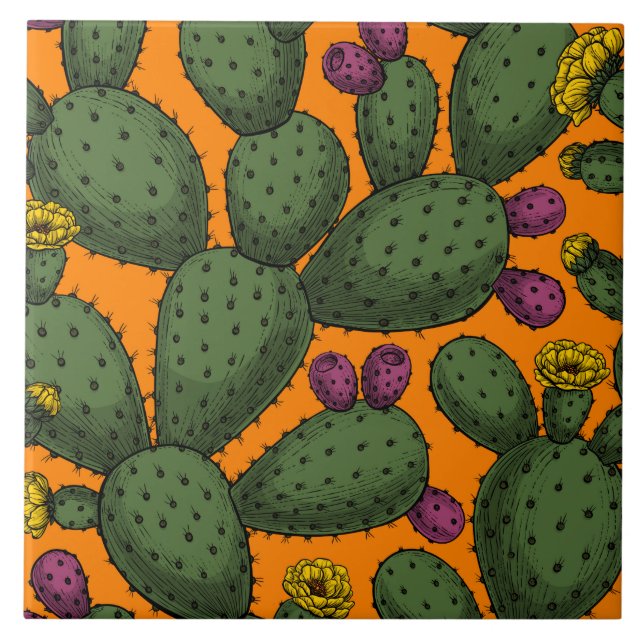 Carreau coucher de soleil du désert (Devant)