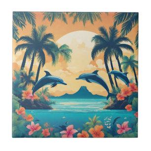 Carreau Coucher de soleil parfait du paradis tropical