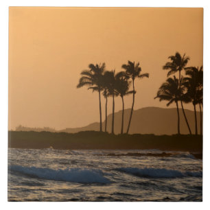 Carreau Coucher de soleil sur Kauai