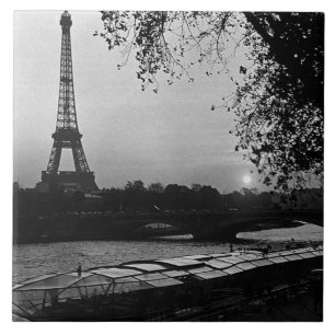Carreau Coucher de soleil sur la tour Eiffel Paris France