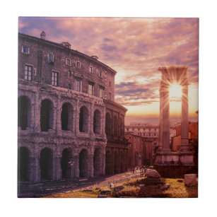 Carreau Coucher de soleil sur le Colisée de Rome à Rome