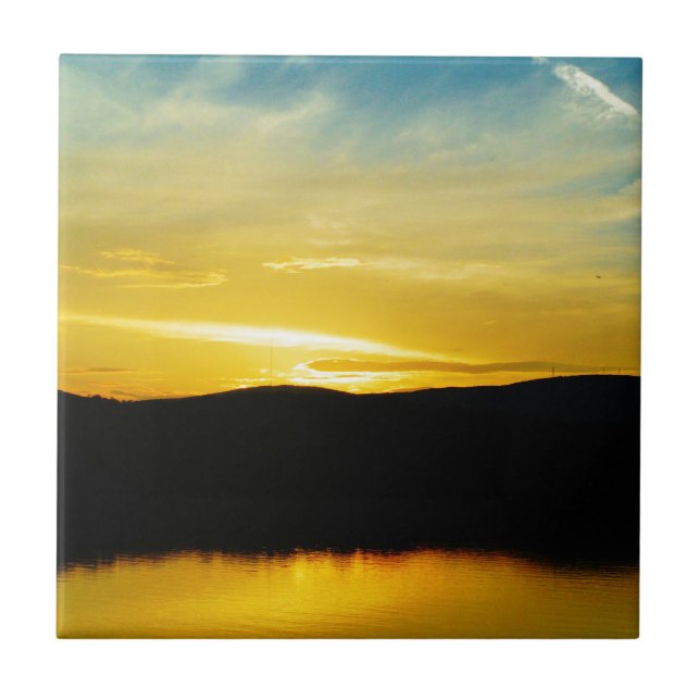 Carreau Coucher de soleil sur le lac Mt Yellow (Devant)