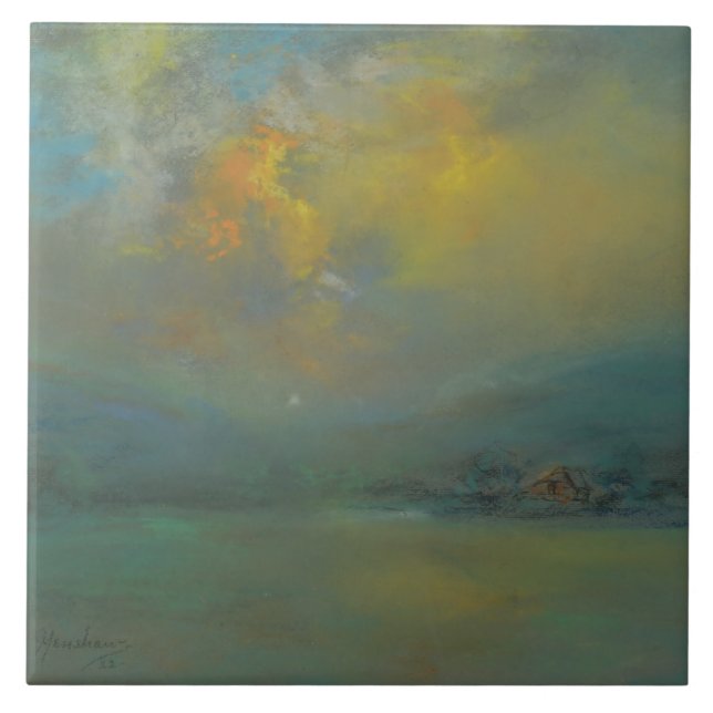 Carreau Coucher de soleil sur les collines (par Glenn Coop (Devant)