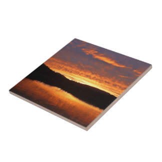 Carreau Coucher du soleil