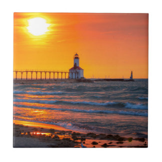 Carreau Coucher du soleil de phare