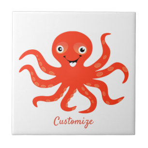 Carreau Coucou rouge souriant Octopus Thunder_Cove