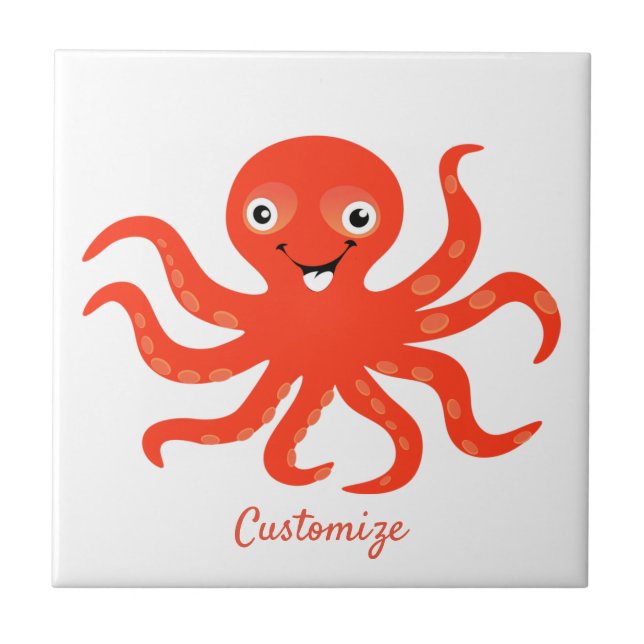 Carreau Coucou rouge souriant Octopus Thunder_Cove (Devant)