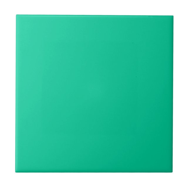 Carreau Couleur caraïbe verte solide (Devant)