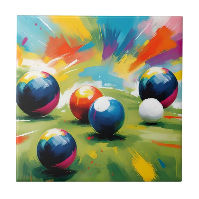 Carreau Couleur Des Boules De Pelouse, (Devant)