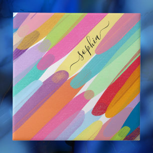 Carreau Couleur Diagonale, Nom, Peinture Abstraite
